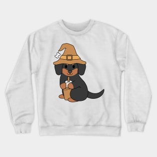 Black Pumpkin Spice Dachshund Crewneck Sweatshirt